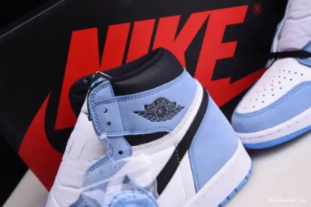 Boostmaster lin BLACK 1 WHITE BLUE UNIVERSITY RETRO 555088-134 JORDAN HIGH AIR 0505